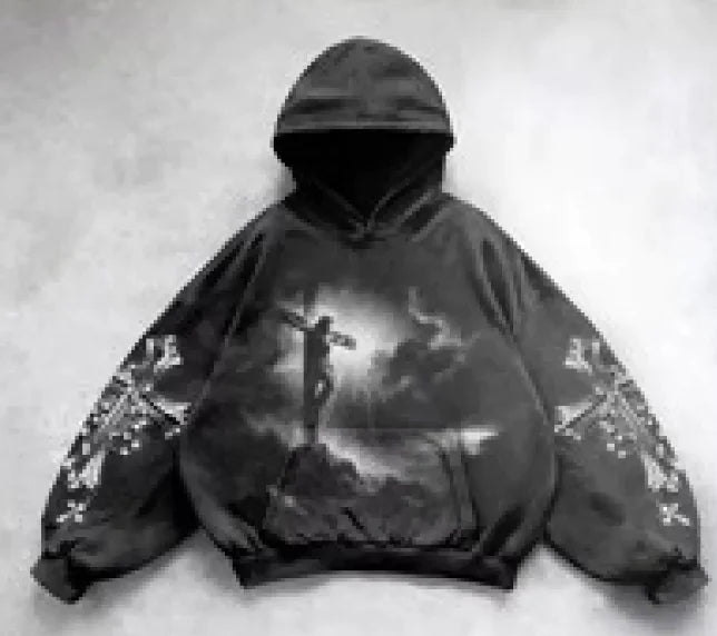 Hooded Printed Hip Hop Y2G Streetwear Sweatshirt
