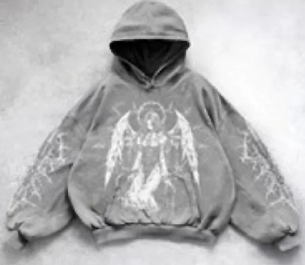 Hooded Printed Hip Hop Y2G Streetwear Sweatshirt